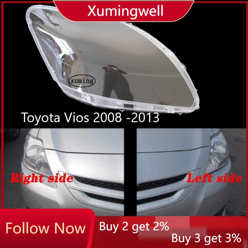 Xuming a Sepasang cover Lensa Lampu Depan Kiri &amp; Kanan Untuk TOYOTA VIOS gen2 2008 2009 2010 2011 2012 2013