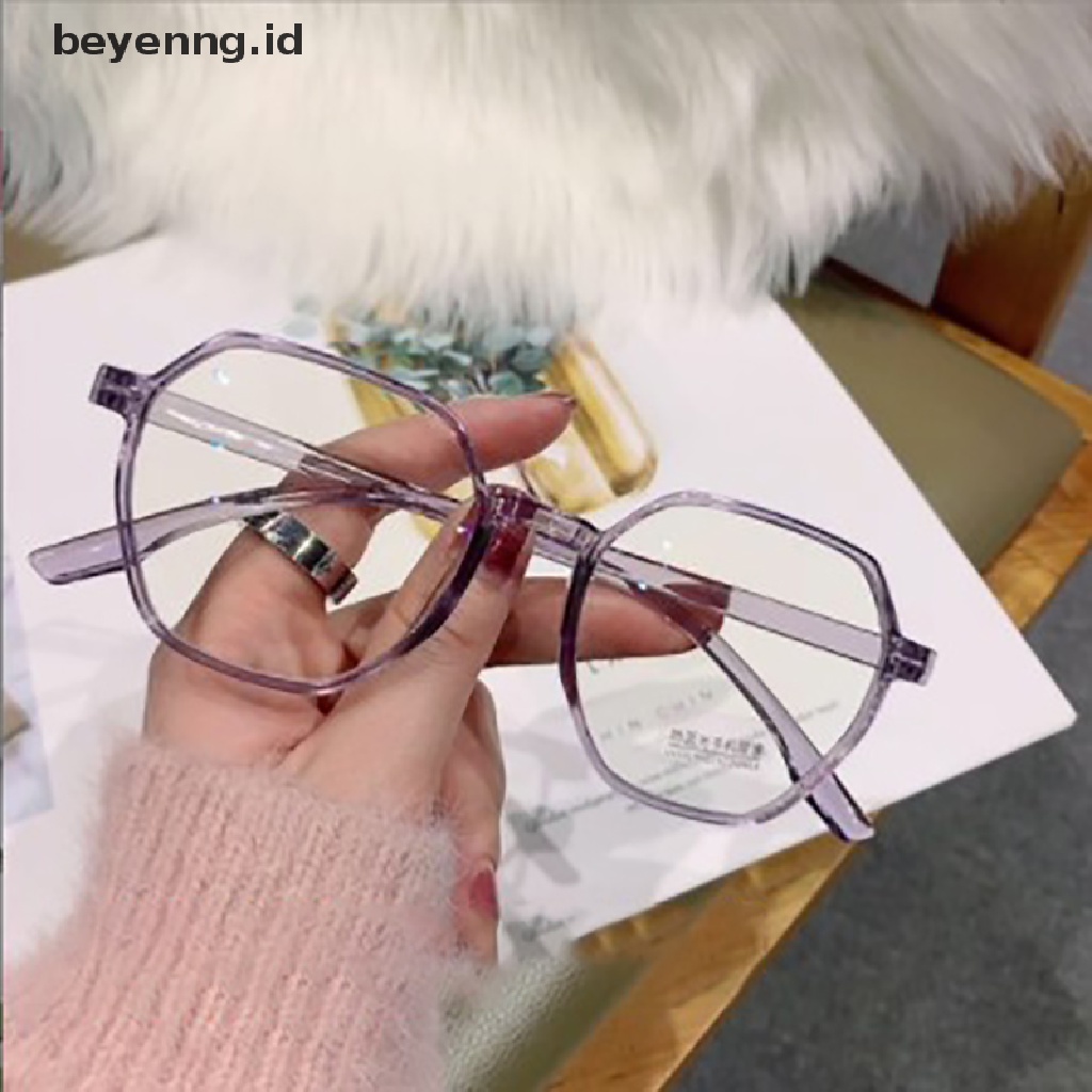 Beyen Kacamata Baca Jelly Poligon Presbyopic Eyeglasses Frame Wanita New ID