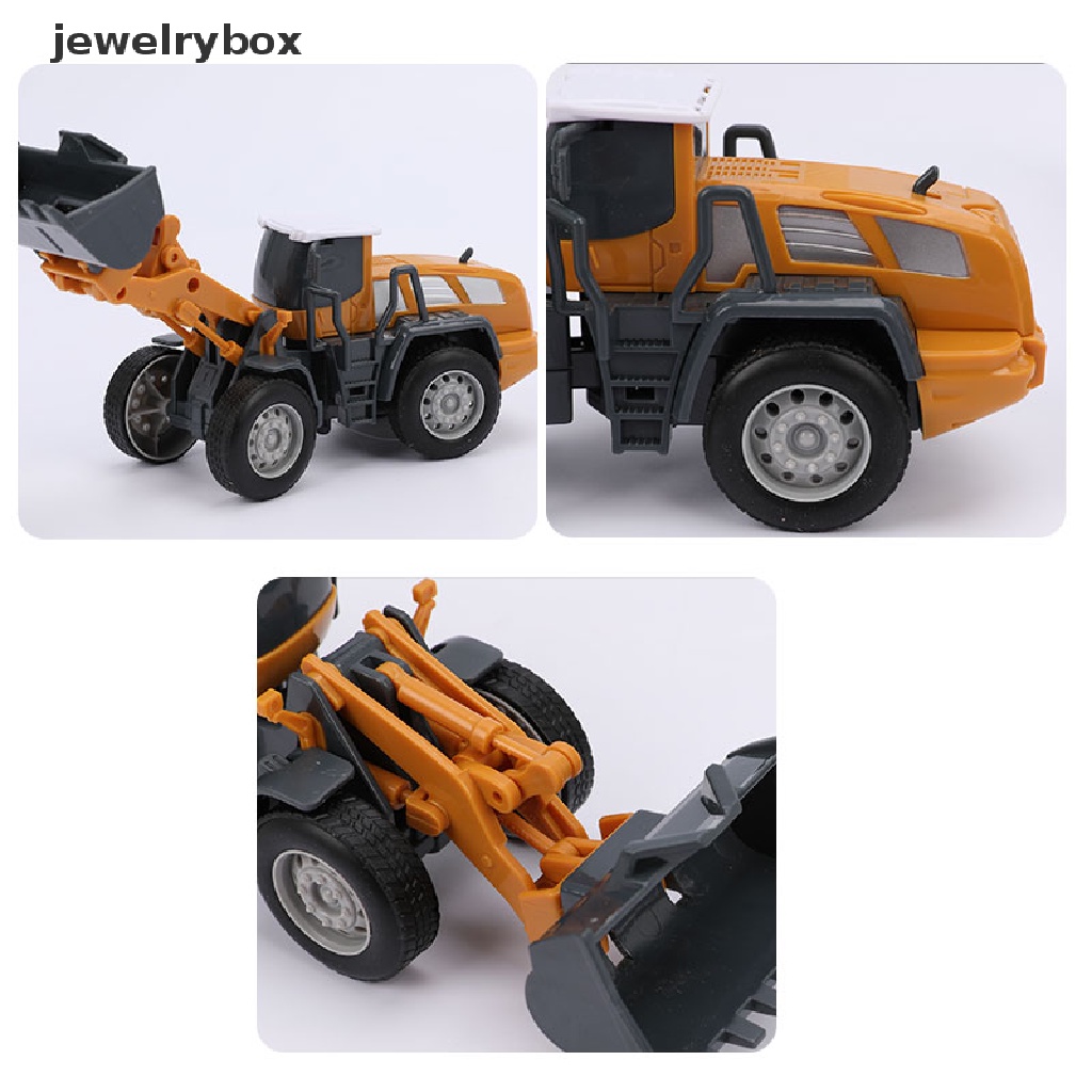 [jewelrybox] Mainan Model Derek, Forklift, Excavator Teknik Alloy Klasik Kendaraan Butik