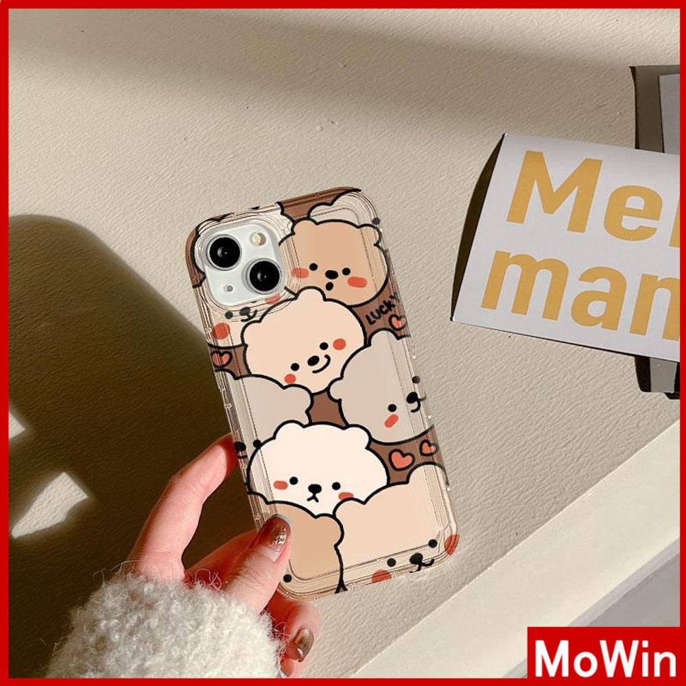 For iPhone 14 Pro Max iPhone Case Clear Case TPU Soft Case Airbag Shockproof Protection Camera Brown Cute Bear Compatible with iPhone 13 Pro Max iPhone 12 Pro Max 11 7Plus 6Plus XR