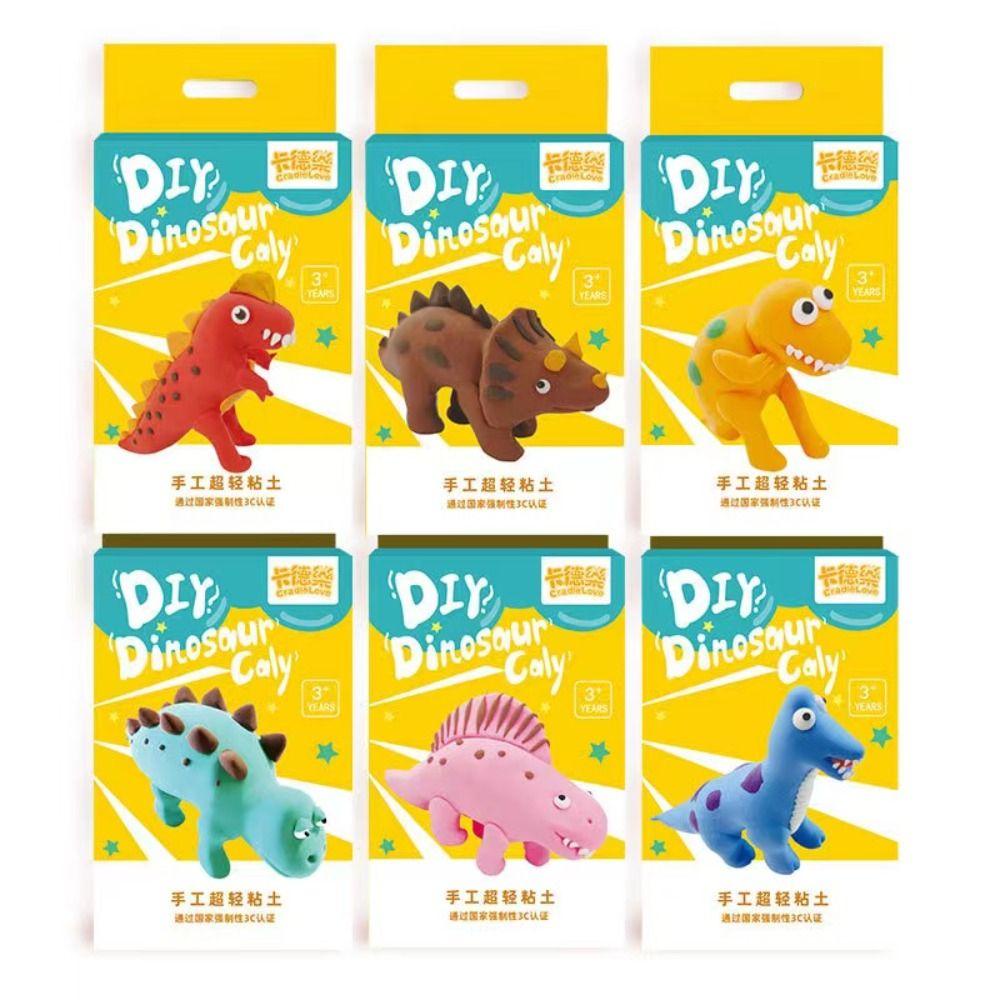 Mxbeauty Mainan Clay Dinosaurus Modelling Clay Edukasi Plastisin Lembut Mainan Polymer Light Clay Modelling Clay Super Ringan Ultra-Ringan