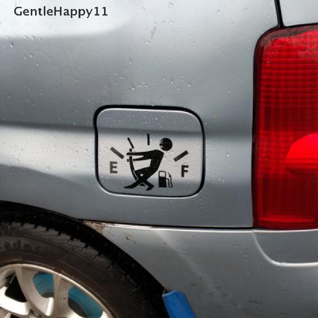 Gentlehappy Stiker Mobil 3d13 * 9.5cm Konsumsi Gas Tinggi Decal Fuel Gage Kosong Sticker id