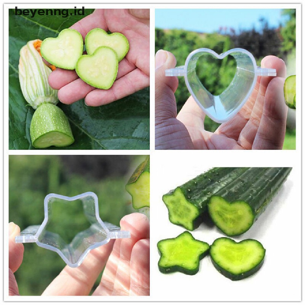 Beyen Cetakan Pembentuk Pertumbuhan Timun Plastik Heart/Star Fruit Shaping Growing Mold ID