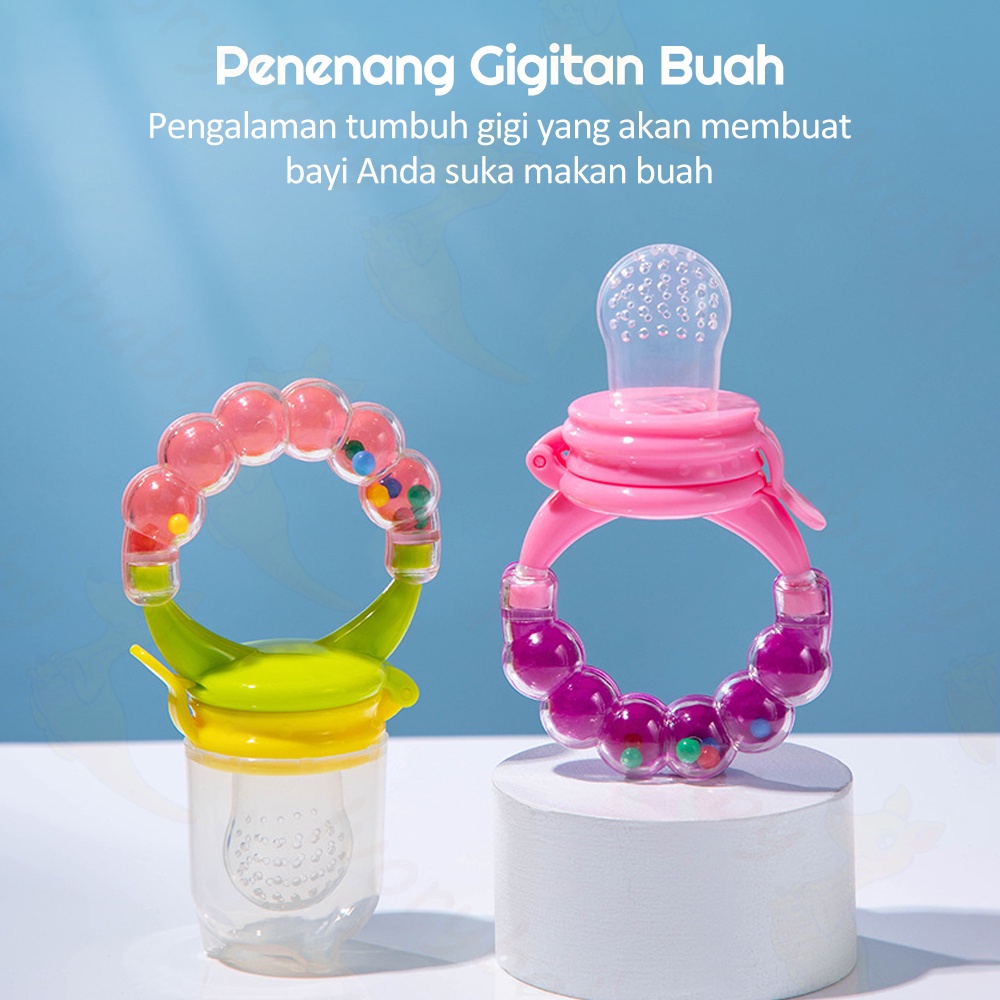 Ivorybaby Empeng dot buah anak bayi silicon Baby fruit feeder lucu Rattle teether kompeng pacifier gigitan bayi