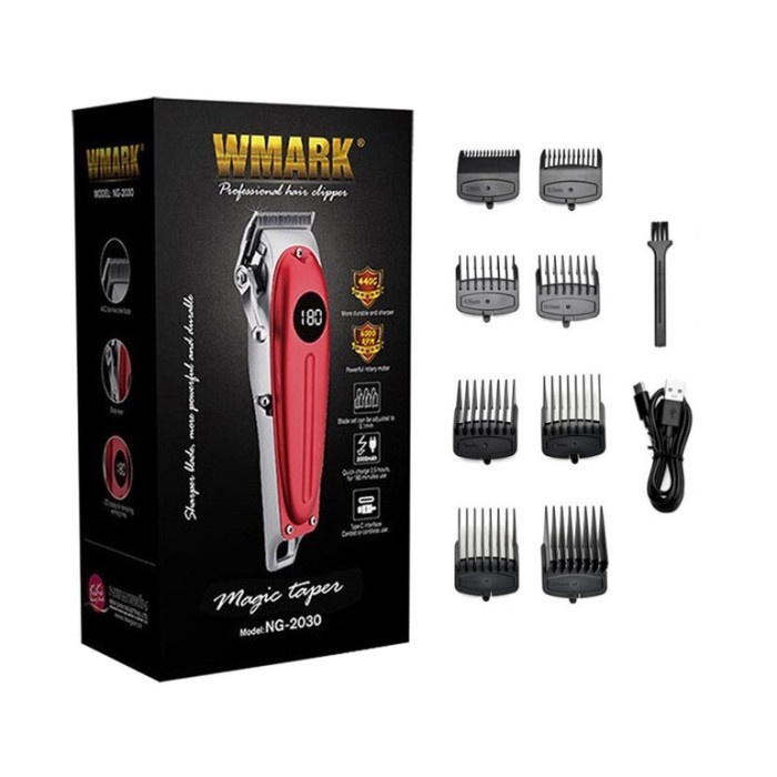 WMARK NG-2030 All Metal Professional Hair Clipper LED Digital Display