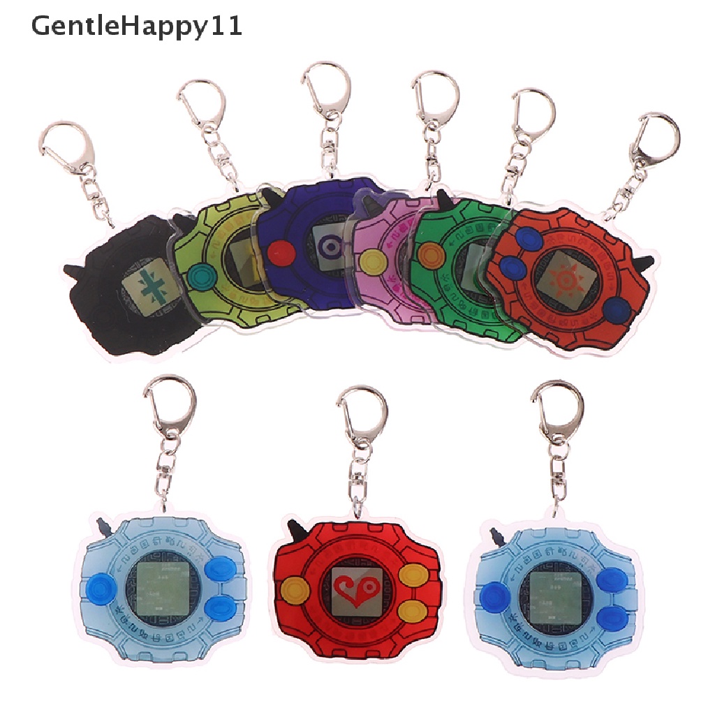 Gentlehappy Digimon Adventure Digivice Anime Liontin Figure Gantungan Kunci Keyring Koleksi Mainan id