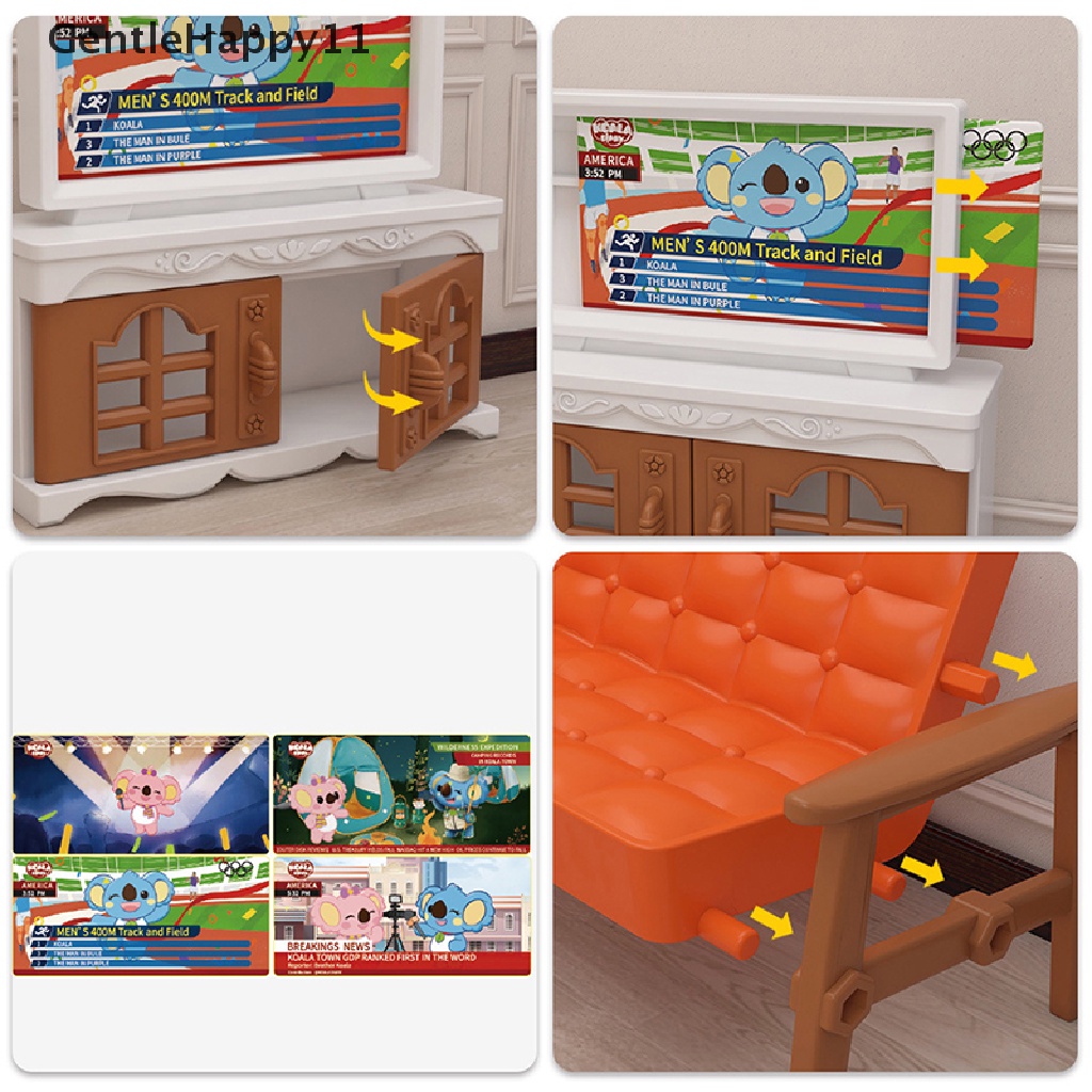 Gentlehappy Rumah Boneka Supermarket Mini Anak Dapur Kamar Tidur Simulasi Rumah Pemandangan Mainan id