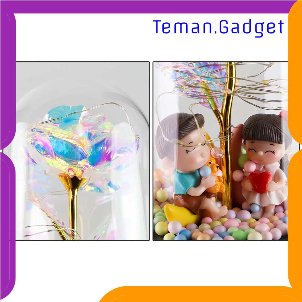 TG - LMP TaffHOME Lampu Meja Hias LED Mawar Beauty &amp; The Beast Bubble Colorful - RG-016