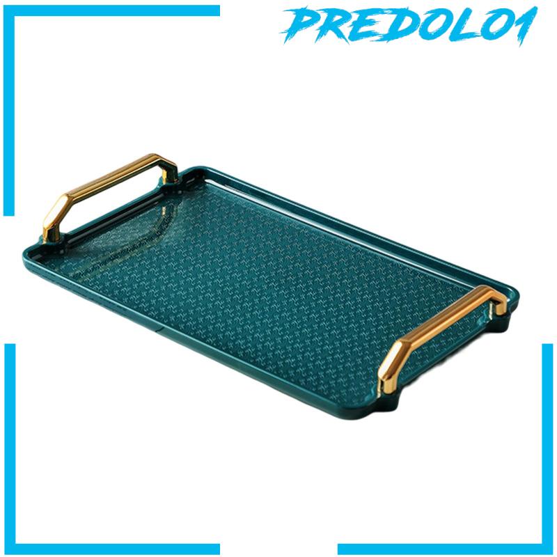 [Predolo1] Makeup Vanity Tray Desk Organizer Tray Non Slip Nampan Dapur Prasmanan Meja