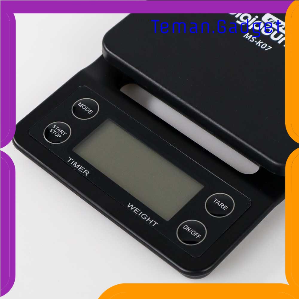 TG - DPR Taffware Digipounds Timbangan Dapur Mini Timer 5kg Akurasi 0.1g - MS-K07