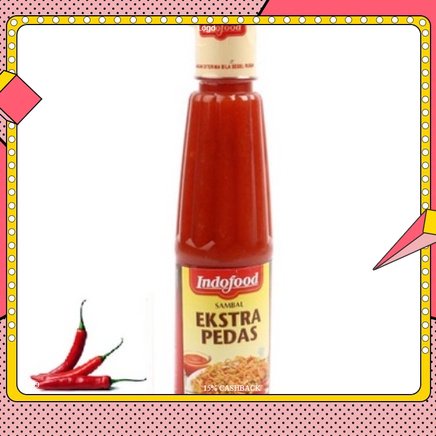 

SAMBAL INDOFOOD 135 ML EXTRA PEDAS BOTOL KEBUTUHAN MEMASAK BUMBU MASAK PEDES DAHSYAT COCOL MAKANAN RINGAN CEMILAN ANAK GROSIR MURAH XTRA