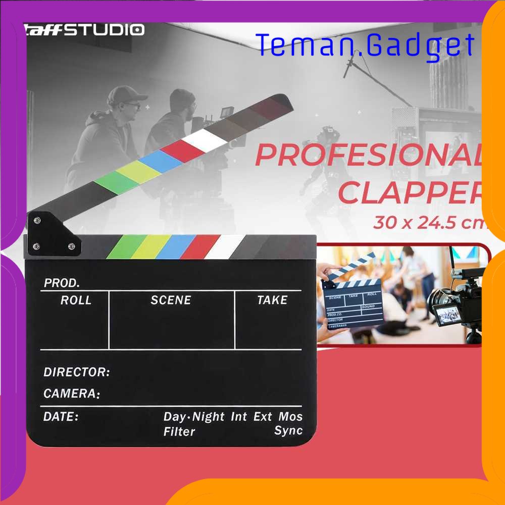 TG - KMP TaffSTUDIO Profesional Clapper Board Colorful Acrylic - TS-3EL