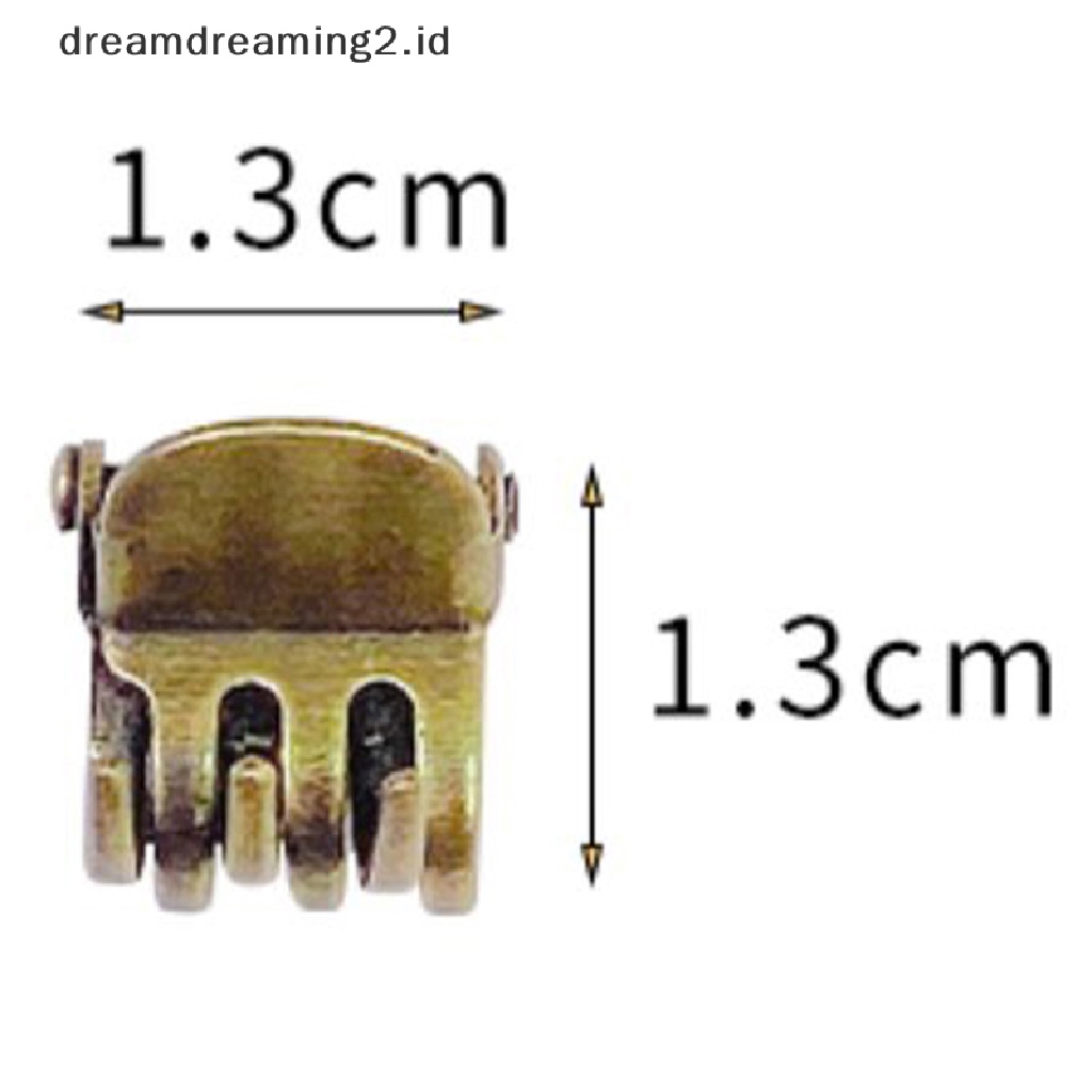 (dream) 5pcs Vintage Logam Kecil Cakar Rambut Manis Klip Rambut Mini Fashion Tahan Lama Styling Aksesoris Rambut Untuk Wanita Kecantikan Aksesori Klasik Clamp Jaw Claw Clip//