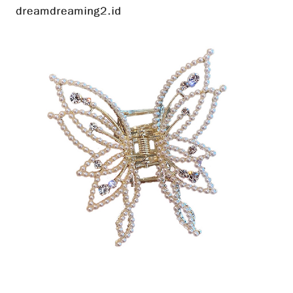 (dream) Fashion Logam Hair Claw Butterfly Jepit Rambut Untuk Wanita Gadis Elegan Ponytail Claw Clip Vintage Hairpin Aksesoris Rambut//