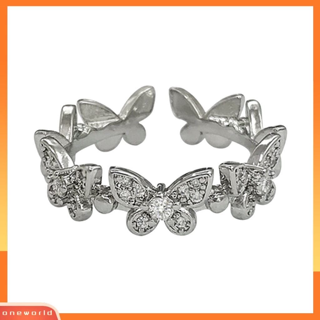 [EONE] Cincin Jari Butterfly Opening Jewelry Cincin Adjustable Gaya Korea Untuk Tunangan
