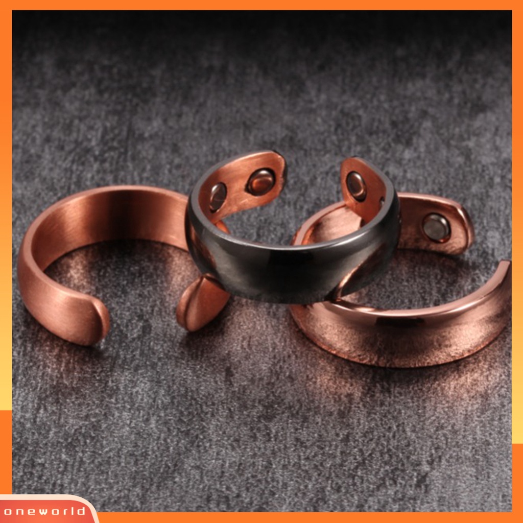 [EONE] Pria Cincin Pembukaan ic Perhiasan Electroplating Geometris Jari Cincin Hadiah Ulang Tahun