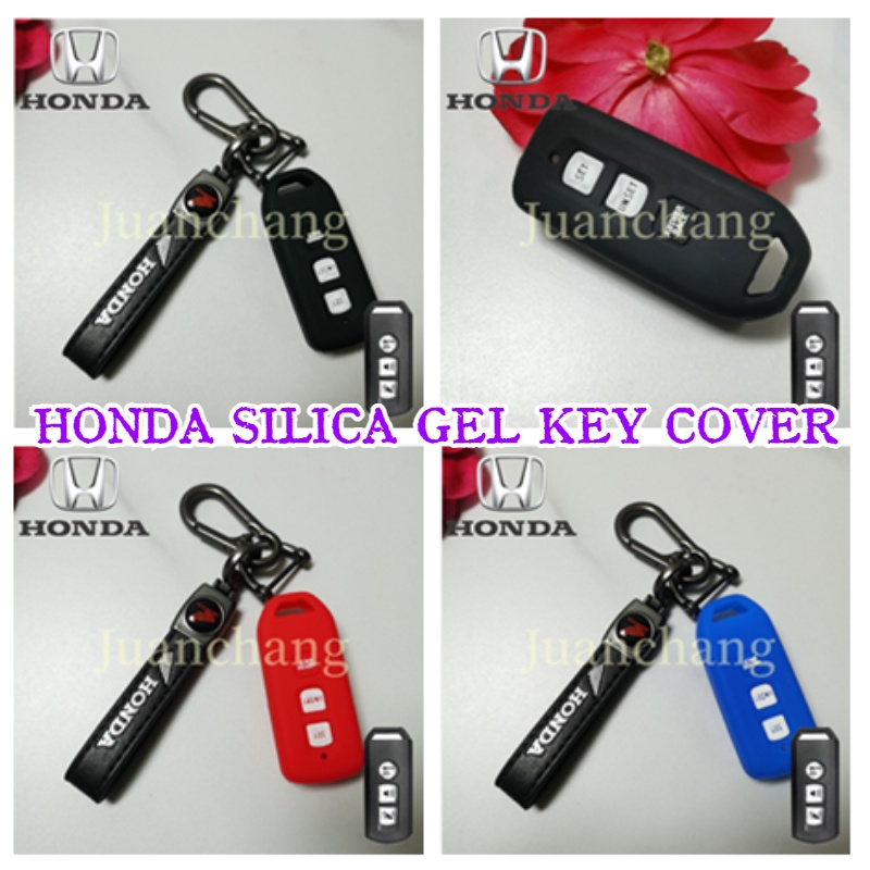 3tombol Silica Gel Key Case Remote Cover Fob Dengan Gantungan Kunci Untuk Honda Vario 125-gry Monkey PCX125 PCX150 PCX153 Batok Pelindung Motor