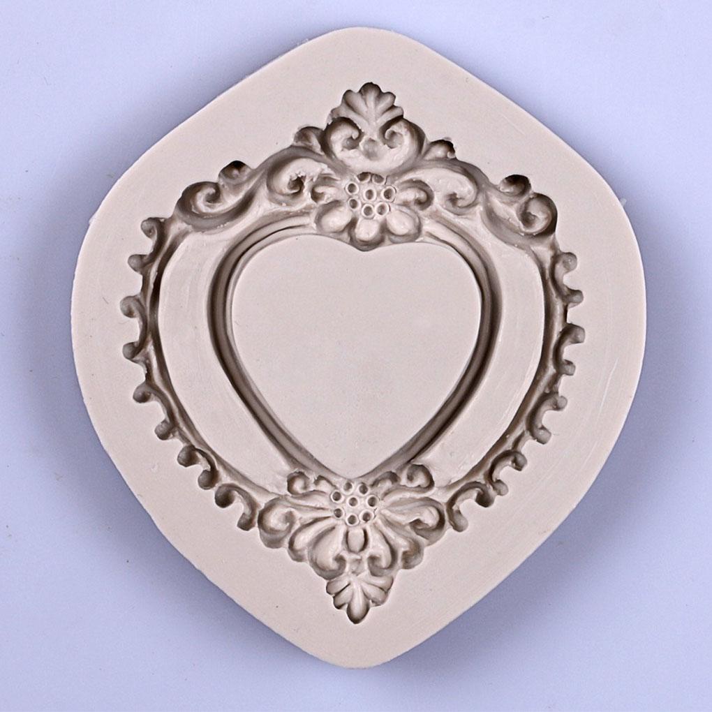 Vintage Kue Fondant Silikon Cetakan Rumah Coklat Biskuit Sugarcraft Cetakan Restoran Reusable Baking Tool Aksesori