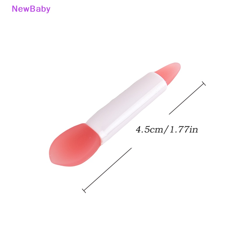 Newbaby 5PCS Dua Sisi Silikon Lip Balms Lip Mask Brush Makeup Brushes Tools ID