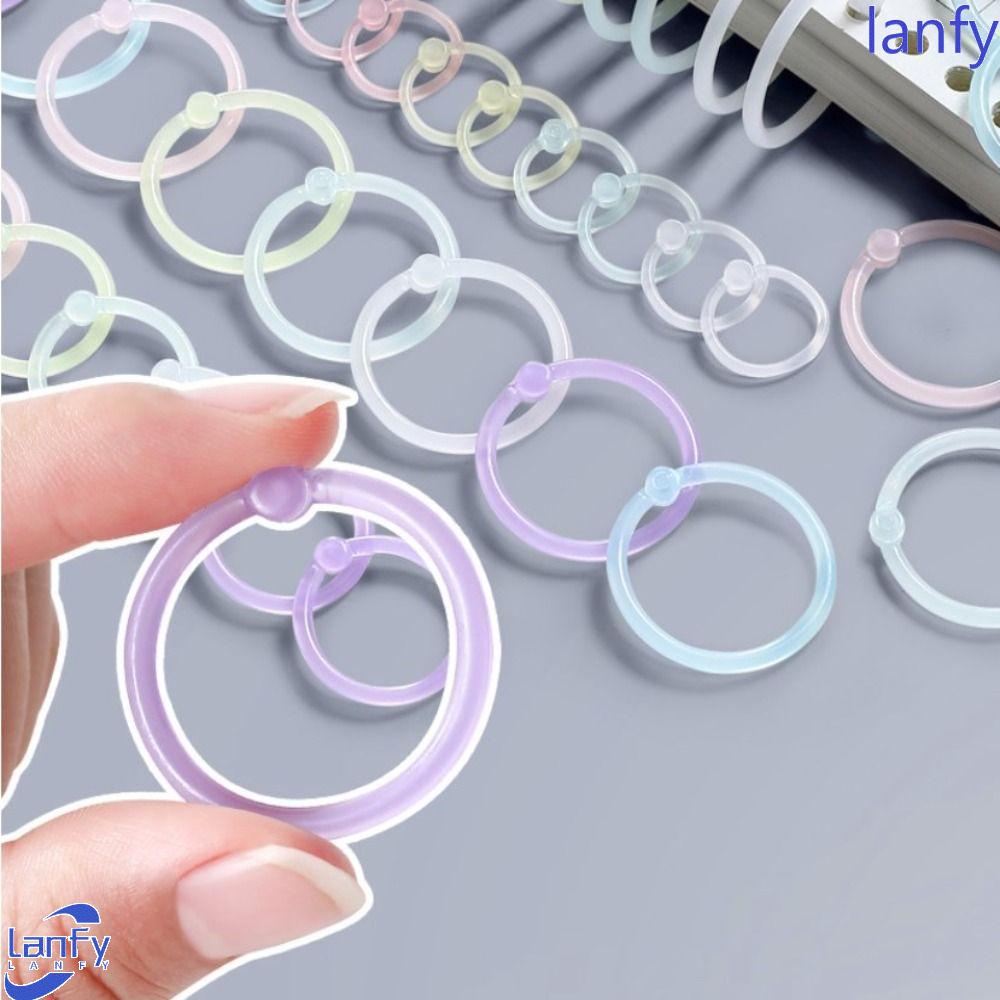 Lanfy Lingkaran Ring15 20 25mm Alat Tulis10/15/32pcs Scrapbooking Buku Pengikat Hoops Sekolah Perlengkapan Kantor Diary Pengikat Longgar Daun Ring