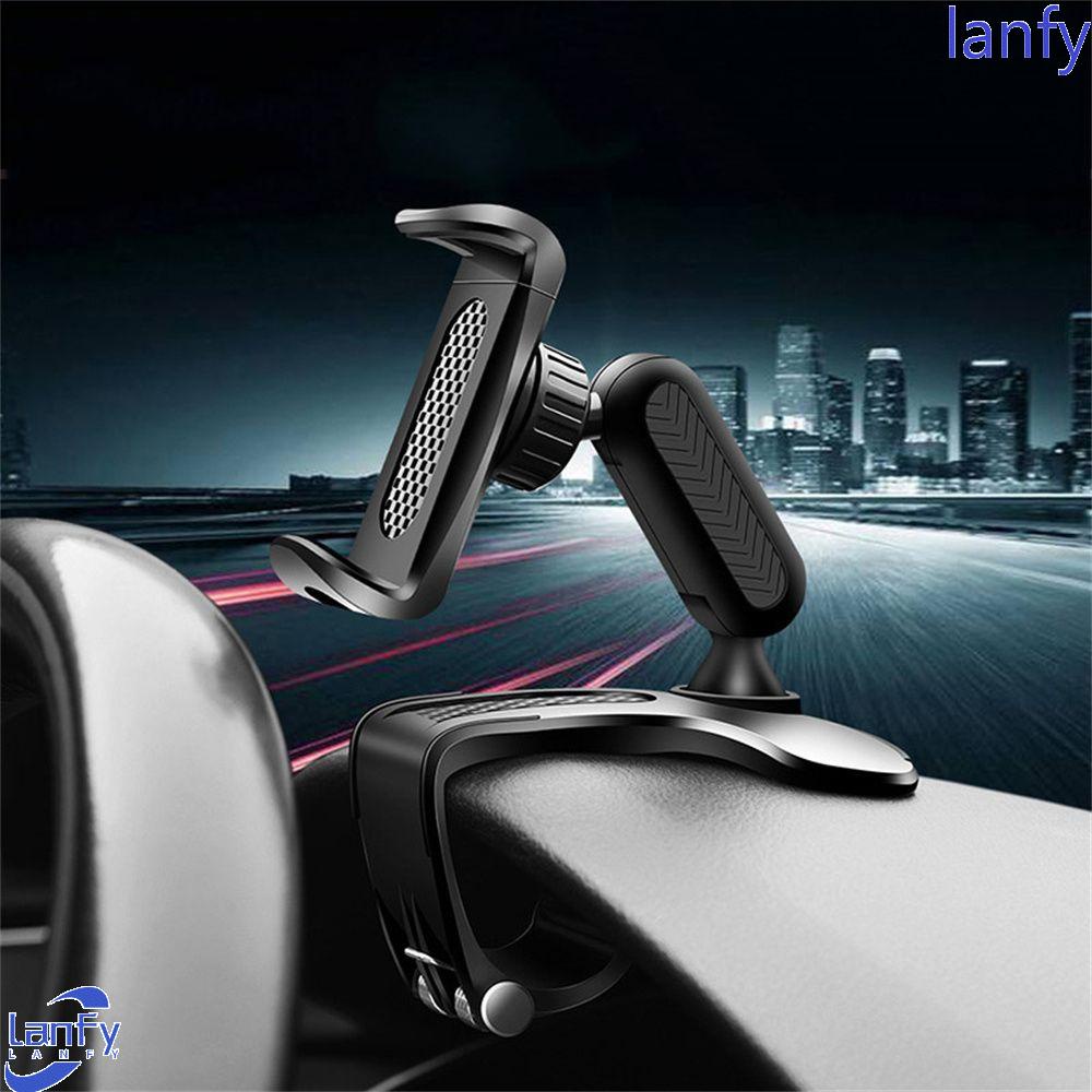 Lanfy Phone Holder Adjustable Multifungsi Auto Mobil Smartphone Stand View Mirror Mount Braket Telepon