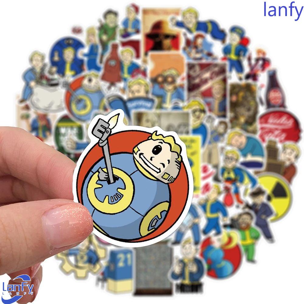 Lanfy Stiker Game Fallout Tahan Air Multi Use Decals Game Untuk Mobil Gitar Kartun Stiker Poster