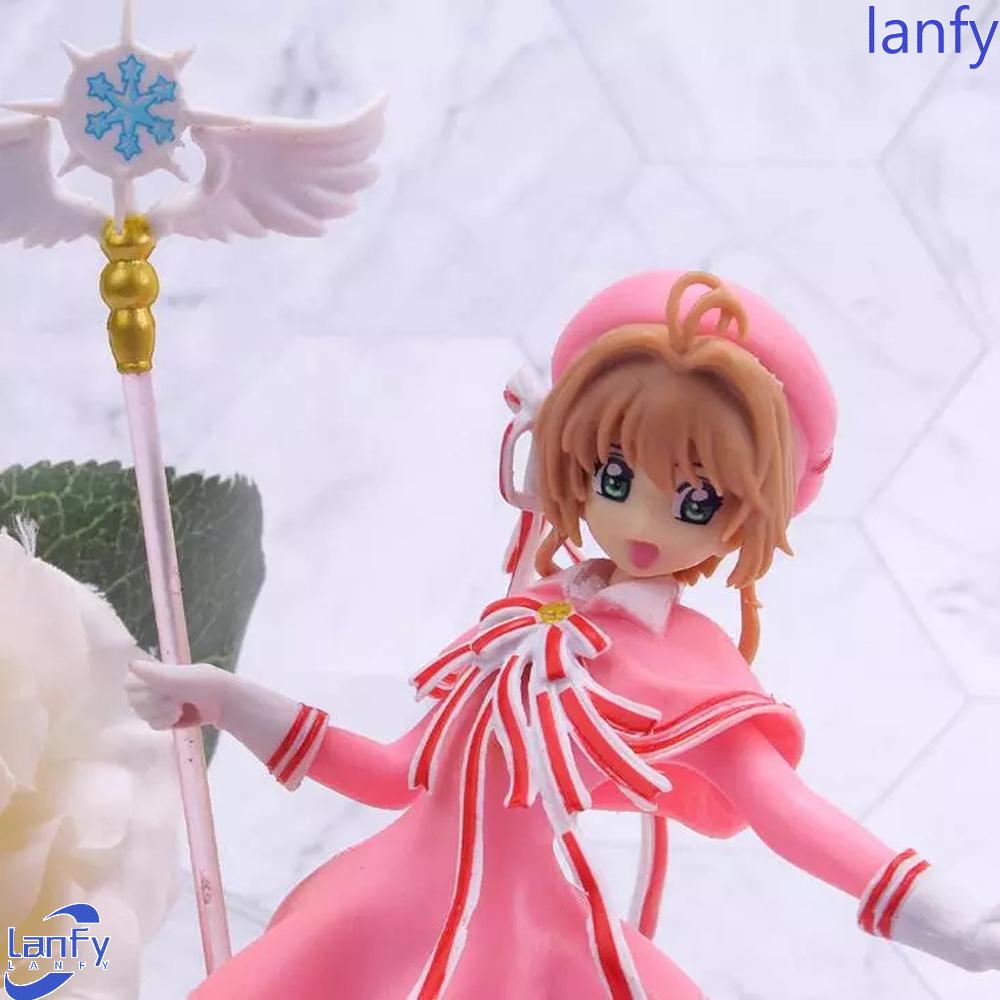 Lanfy Mainan Action Figure Anime Cardcaptor Sakura Bahan Pvc Untuk Dekorasi Kue