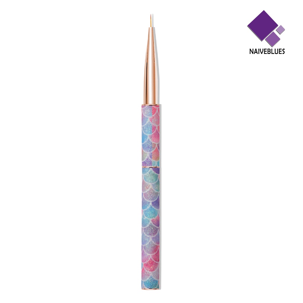 [naiveblues] Nail Art Liner Gambar Halus Bulu Lembut Fleksibel DIY Ultra-fine Fish Rod Manicure