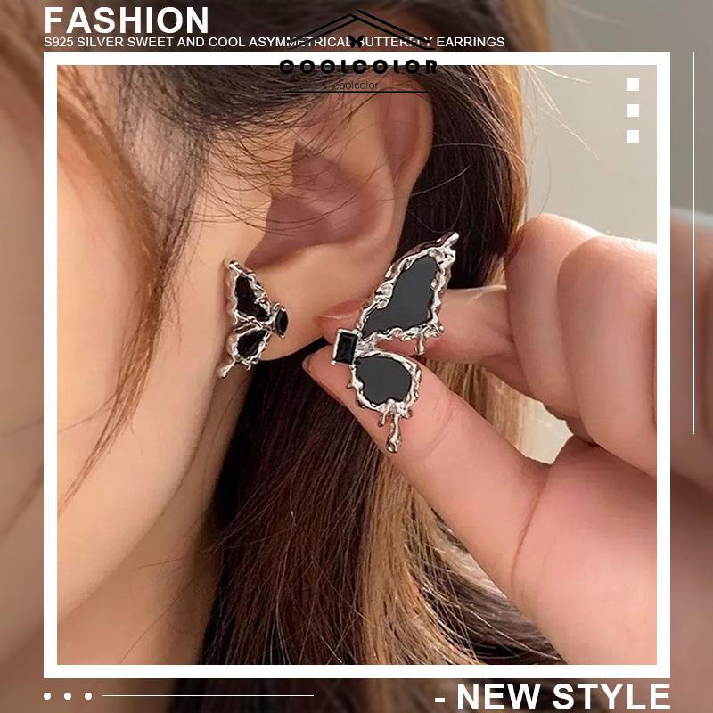 COD❤️Anting Tusuk Sterling Silver 925 Desain Kupu-kupu Anting Untuk Wanita- cl