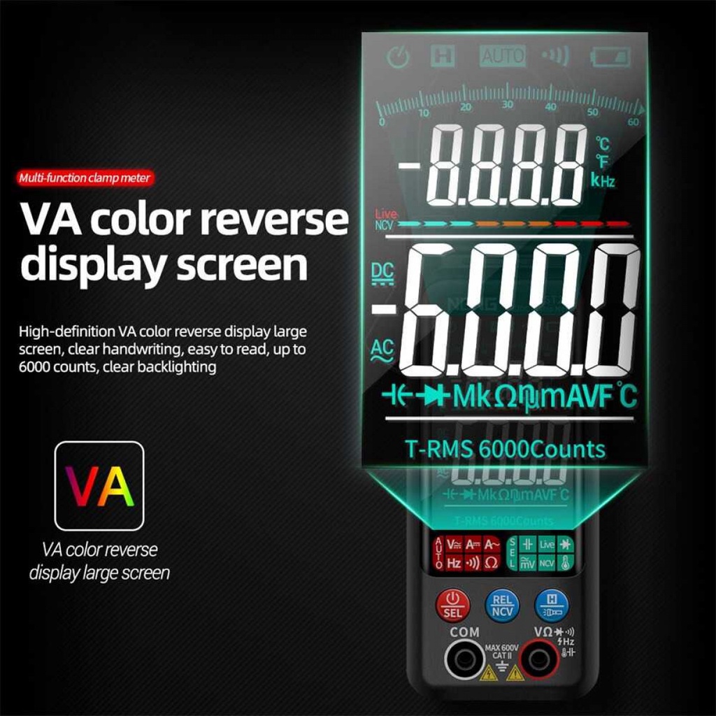 Tang Ampere AC Current Digital Multimeter Voltage Tester Clamp 112TS