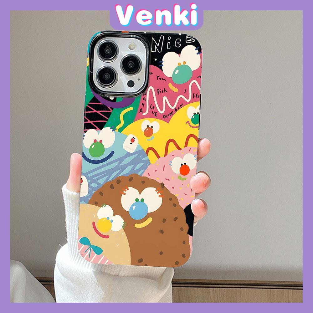 Venki - iPhone 11 Case Soft Shell TPU Big Hole Candy Case Cute Cartoon Black Phone Case Protection Shockproof Compatible with iPhone 13 Pro max 12 Pro Max 11 xr xs max 7Plus 8Plus