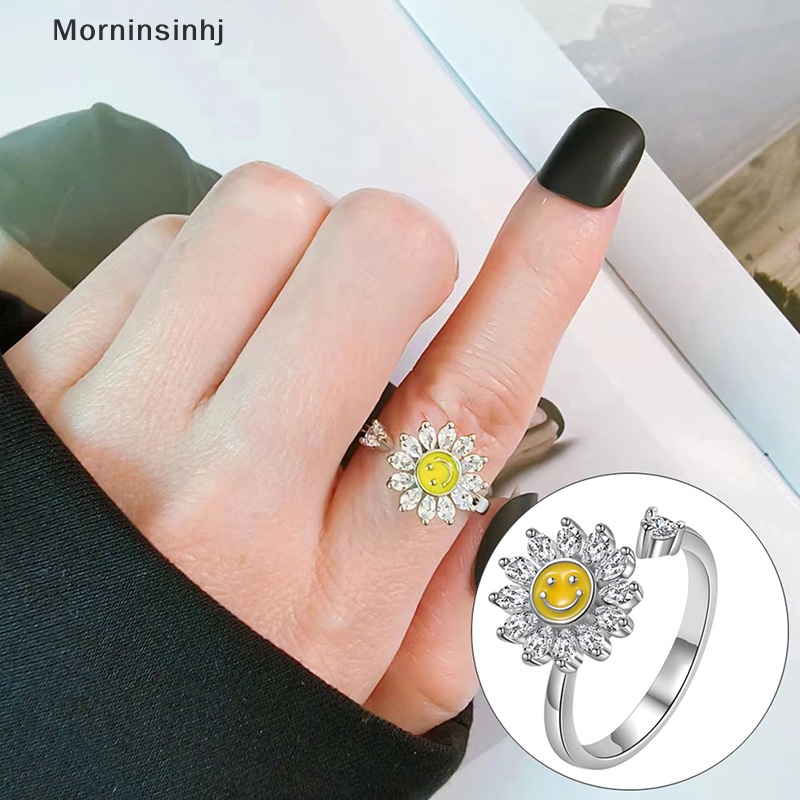 Mornin Fashion Adjustable Smiley Face Cincin Gadis Wanita Perhiasan Cincin Terbuka Aksesoris Pesta Pernikahan id