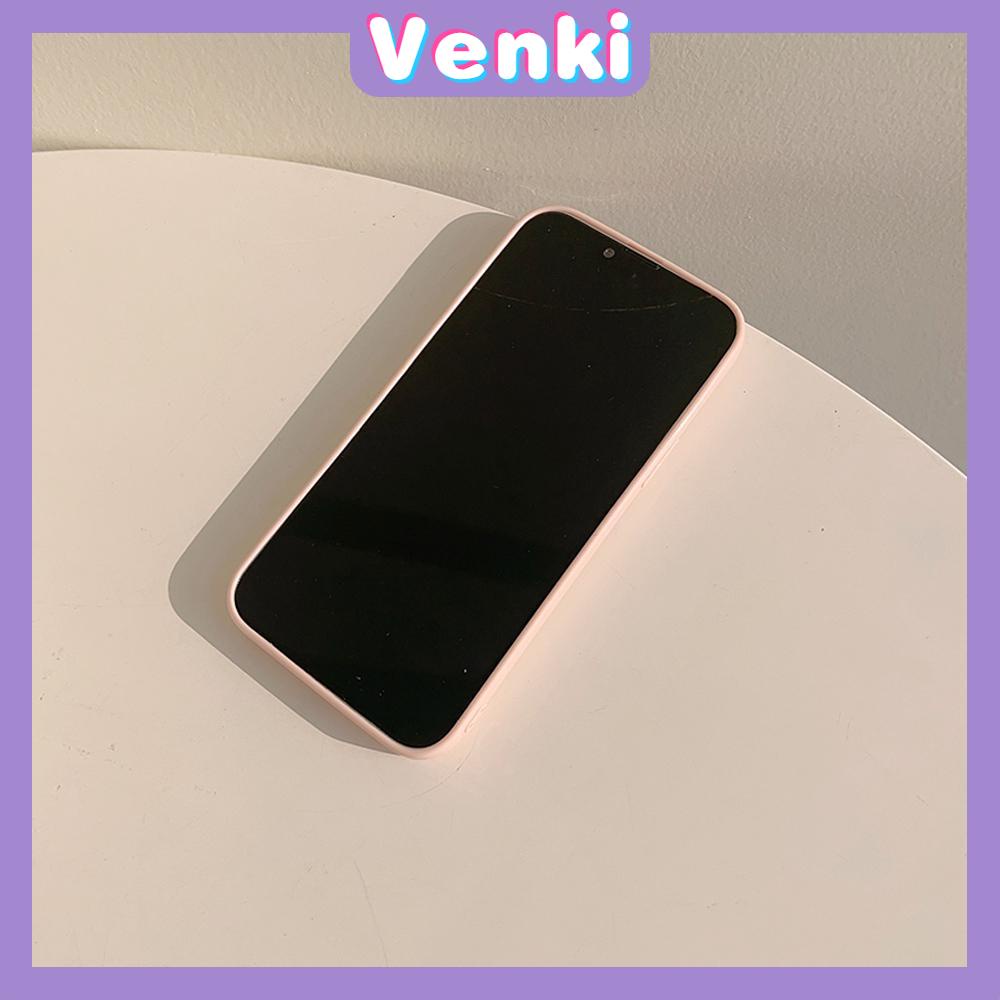 VENKI - For iPhone 11 iPhone Case Pink Glossy Film TPU Soft Case Shockproof Photo Case Protective Alphabet Smile Compatible with iPhone 14 13 Pro max 12 Pro Max xr xs max 7 8Plus