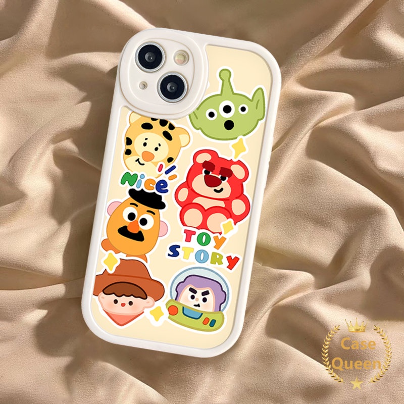 Cute Cartoon Toy Story Alien Casing for Infinix Smart 5 6 Hot 10s 10 10T 11s 9 11 Play Note 8 Hot 10s 11 11s 10 Lite 10T Cute Rose Red Strawberry Bear Lotso Shockproof Soft Case