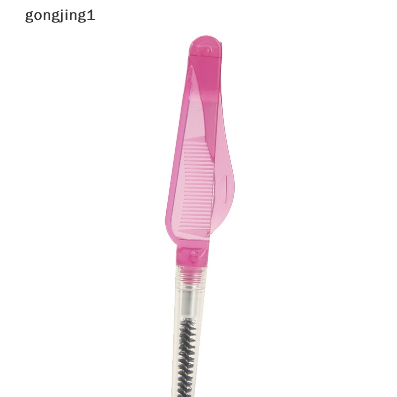 Ggg 3PCs Kepala Ganda Lipat Alis Bulu Mata Hair Eye Brow Brush Sisir Logam ID