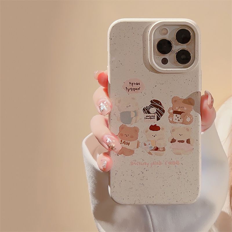 Cocok Untuk Iphone14 Pro Max iPhone Phone Case Ramah Lingkungan Degradable Phone Case Kamera Perlindungan Tahan Guncangan Kompatibel Dengan iPhone 13 13pro 13prm iPhone 11 7Plus 8Plus Xr XS 12 Pro Max Casing Ponsel