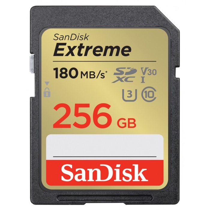 SanDisk Extreme SDXC / SD Card 256Gb 180MBps