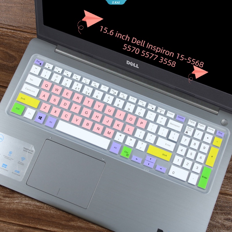 Cover Keyboard Laptop TPU Untuk Model 15.6 Inch Dell Inspiron 15-5568 5570 5577 3558 Aksesori Keyboard Laptop Cakupan Penuh Tahan Air Pelindung Case [ZK]