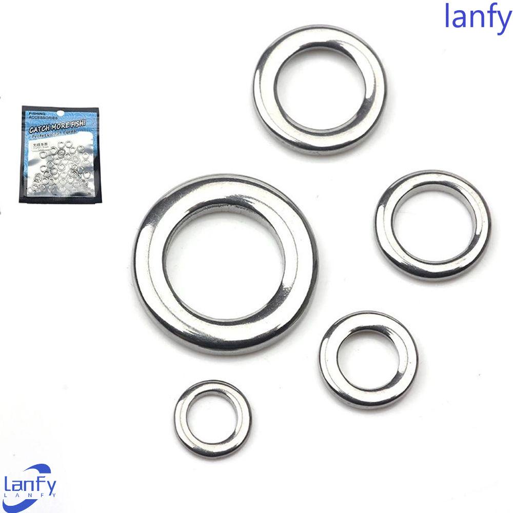 Lanfy Cincin Pancing 50pcs Heavy Duty304Stainless Steel Fishing Tackle Connecting Ring Tackle Connector