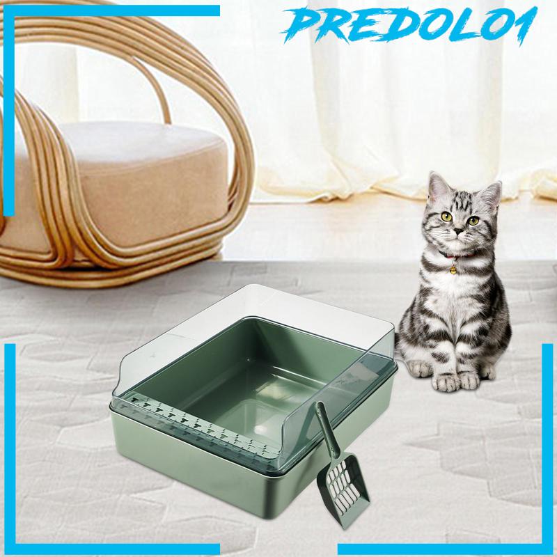 [Predolo1] Cat Litter Box Open Air with Rim Untuk Kucing Indoor Low Profile Cat Litter Tray