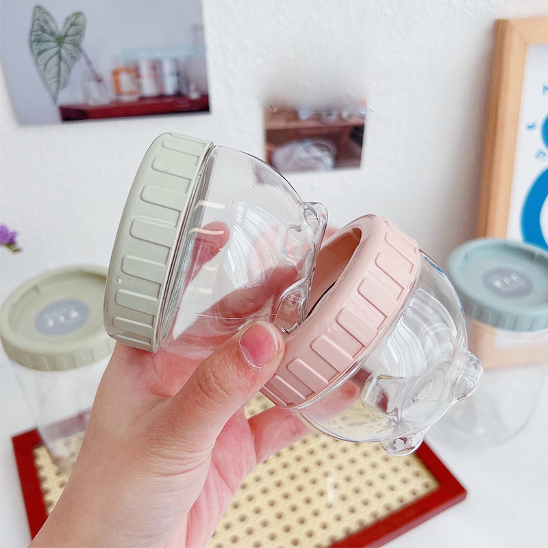 Round Travelling Food Sealed Canister Serbaguna Toples Penyimpanan Permen Kacang Kering Portable High Quality Plastik Cemilan Sealed Storage Jar Kotak Sortir Makanan Portable Mini Stackable