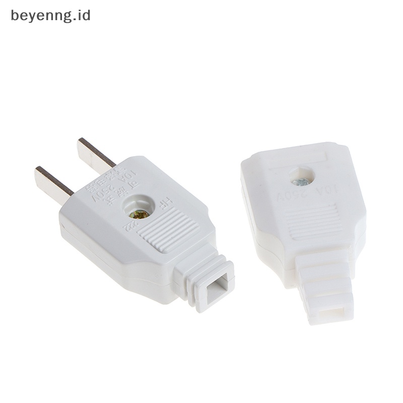 Beyen US 2pin Gepeng AC Listrik Power Male Plug Female Socket Outlet Adaptor Kawat ID