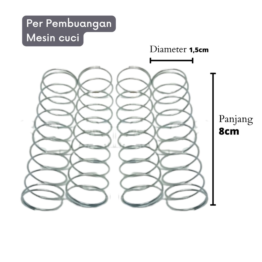 GOS -H406- Per Pembuangan Mesin Cuci - Per Karet Seal Pembuangan Mesin Cuci Bahan Stainless