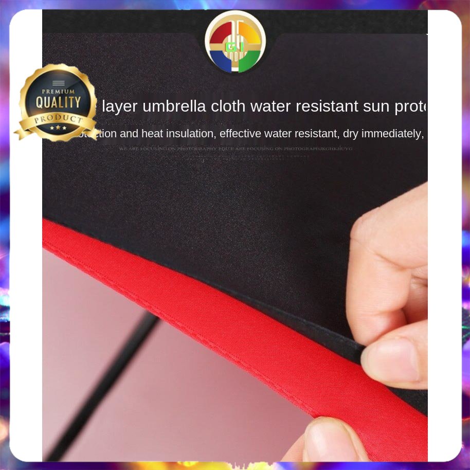 Payung Lipat Double Layer Umbrella Black