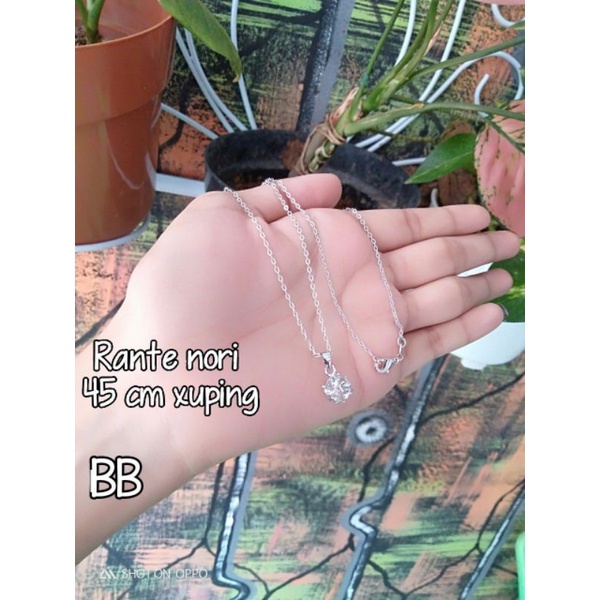 [COD] kalung nori xuping silver liontin bola bola