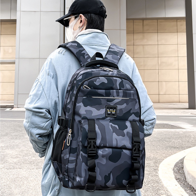 131428 Tas Ransel Loreng Pria Wanita Backpack Punggung Cowok Dailybag Travelbag Gunung Hiking Traveling