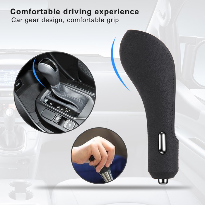 Hanaiso Bufallo Car Charger Fast Charging QC 3.0 and 3.1A - Premium Leather Series Quick Charge Turbo Qualcomm 6.1A 33W 43W