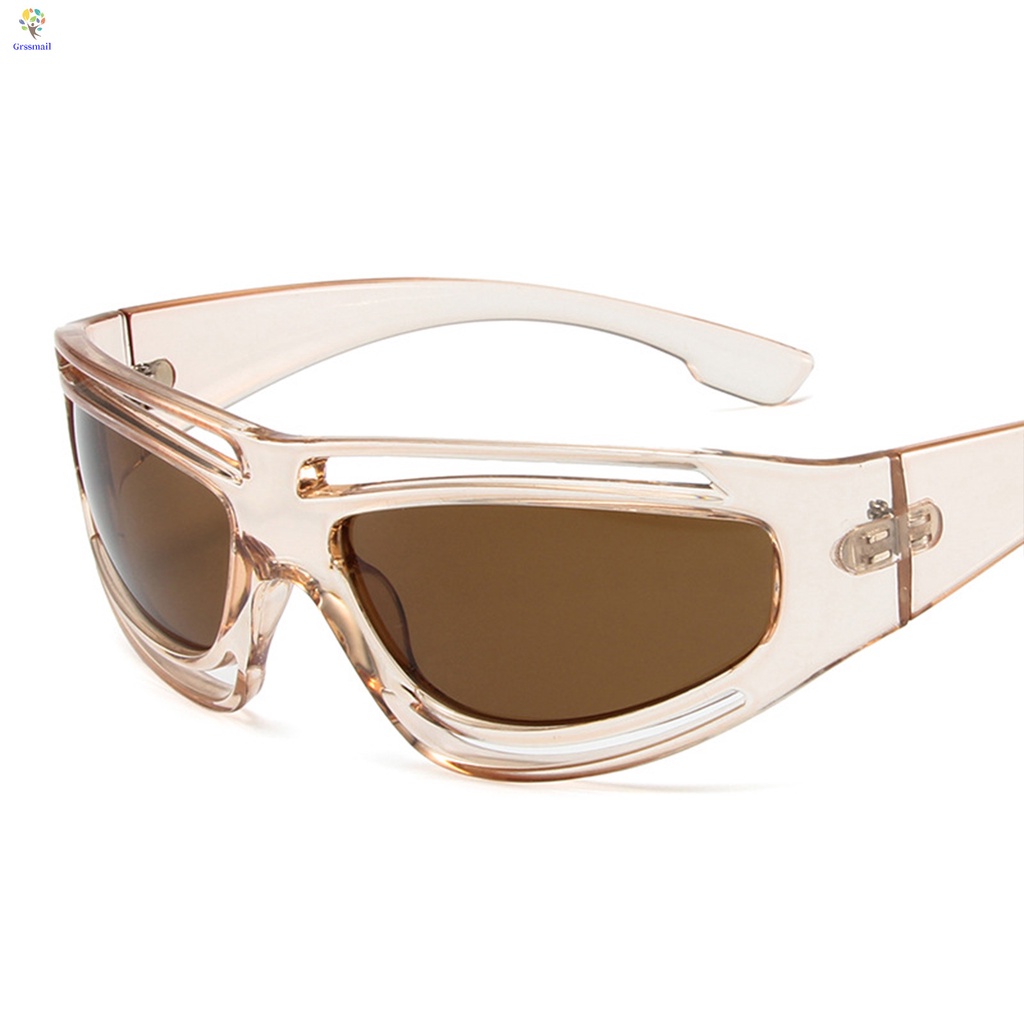 Kacamata Sport Keren Wanita Pria Frame Unik Clear Vision Sunglasses