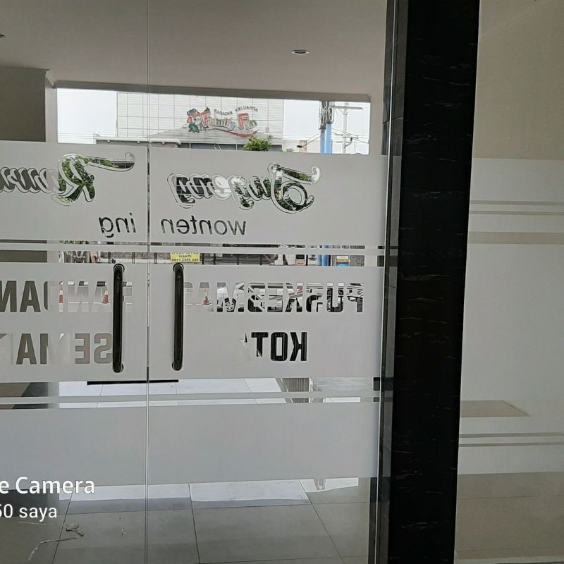 

Stiker Sandblast Cutting Sticker Custom Logo Nama Kantor Toko Masjid Perusahaan