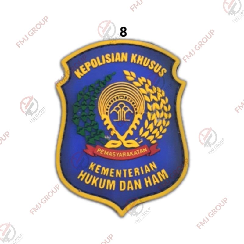 Patch Rubber POLSUSPAS Velcro Emblem Logo Polsuspas Pengayoman